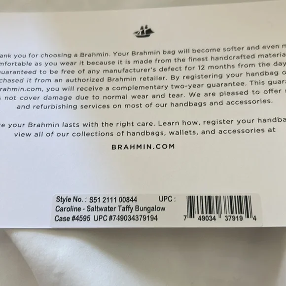 Brahmin -  Saltwater Taffy Bungalow - Great Easter/Spring Purse - Picture 9 of 10